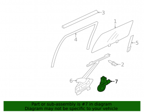 Window lift motor rear right Mitsubishi Outlander 14-21