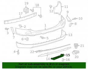 Left rear bumper protector for Toyota Rav4 16-18 rest.