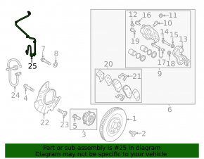 Front left ABS sensor Hyundai Santa FE 21-23