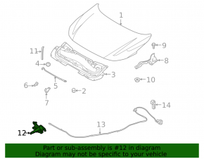 Nissan Sentra 20 Hood Lock - with Sensor