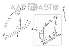 Left center pillar for Jeep Compass 11-16