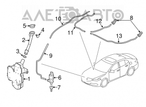 Acura TLX 15 washer reservoir - without neck and lid
