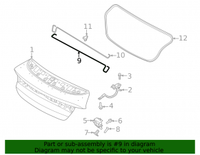 Right trunk lid hinge torsion bar for Kia K5 21-24 for trunk light and spoiler