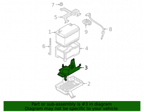 Mitsubishi Outlander 22-25 Battery Tray Bracket