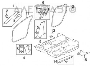 Honda Civic X FC 16-17 4D Black Floor Mat