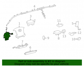 Toyota Sienna 18-20 steering wheel cable with angle sensor