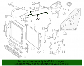 Cooling system return pipe tank-radiator Mercedes W167 GLE 350/450e 24-26 2.0