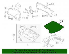 Trunk floor Mazda 3 19- 4d black, Mexico built