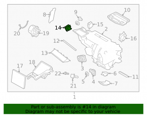 Actuator motor heater drive Ford Fiesta 11-19
