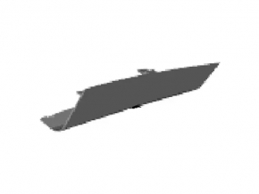 Rear pillar trim under the right window Ford Fiesta 11-19 gray, scratch