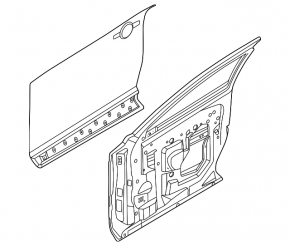Bare front left door for Nissan Ariya 23-25