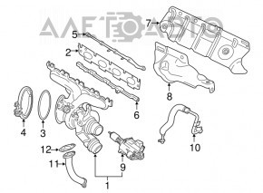 Turbocharger assembly with manifold BMW X3 G01 18-22 2.0T 54kW