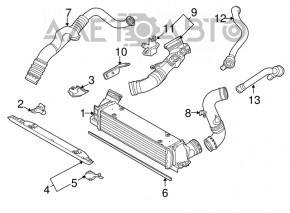 Left intercooler pipe for BMW 335i e92 07-13 first