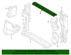 Upper radiator deflector for Lexus RX 23-25 JP built