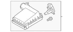 Toyota Prius 30 10-15 Air Filter Housing Upper Cover Without Flow Meter, Edge Defect