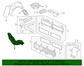 Right Honda CRV 20-22 hybrid lower cooling duct
