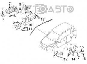 Airbag in steering wheel driver VW Tiguan 11-18 type 3