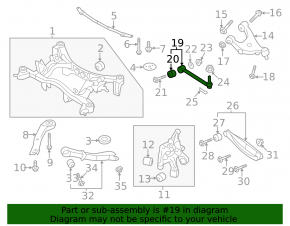 Rear left transverse control arm Subaru WRX 15-21