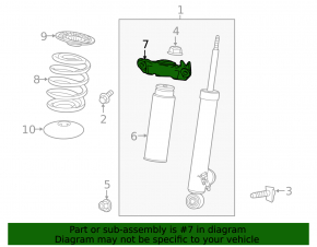 Shock absorber support rear right Chevrolet Malibu 13-15