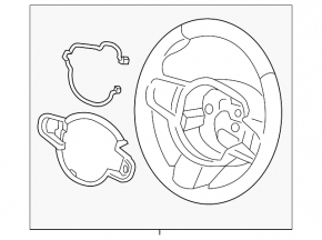 Volvo XC60 18-25 steering wheel, black and gray leather, heated
