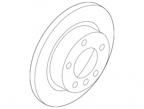 Brake disc rear left Mini Cooper Countryman R60 10-16