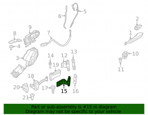 Door hinge lower rear right BMW 5 F10 11-16