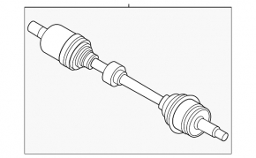 Front left half shaft for Hyundai Tucson 22-25 1.6T HEV, rusty