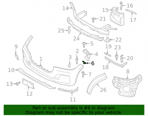 Right front bumper mount for BMW X7 G07 19-22