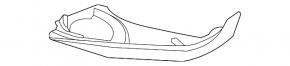Right side mirror cover for BMW 5 G30 17-23, lower, Shadow-Line for camera