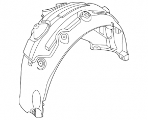 Rear left fender liner BMW 5 G60 24-25 Body & components