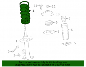 Front left spring Infiniti QX50 19-20