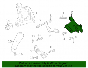 Lower control arm for rear left spring, Infiniti QX50 19-25