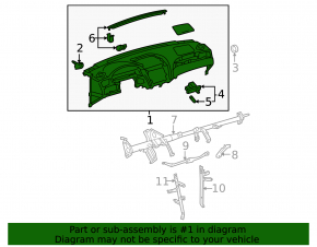 Front dashboard without airbag for Toyota Solara 2.4 04-08