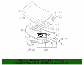 Hood seal left Mitsubishi Eclipse Cross 18-20