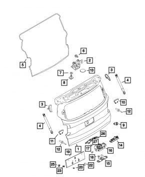 Jeep Renegade 15-17 Tailgate Lock