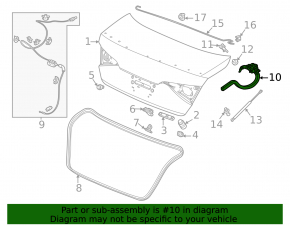 Trunk lid hinge right Honda Civic XI FE/FL 22- 4d