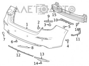 Rear bumper mount left outer Honda Civic XI FE/FL 22- 5d