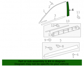 Front right side door trim for Lexus RX 23-26