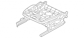 Audi Q5 80A 18-24 passenger seat motor without frame, with bracket