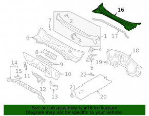 Plastic windshield wiper grille for Audi Q3 83A 19-25