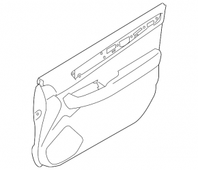 Door trim card front right Subaru Legacy 15-19 leather, black, brown insert