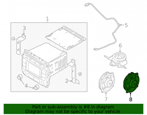 Front right door speaker Kia Forte 4d 17-18
