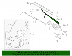 Left wiper arm Hyundai Ioniq 17-22