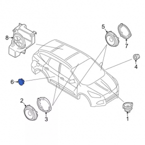 Rear Left Tweeter Ford Escape MK3 13-19