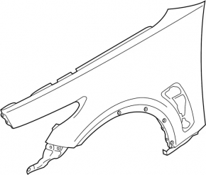 Front right fender Infiniti FX35 QX70 09-17