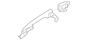 Door handle outer front left Mazda6 09-13