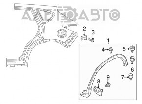 Rear left wing arch trim Mazda CX-5 13-16