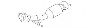 Exhaust pipe from outlet to mid-section Mazda 3 MPS 09-13