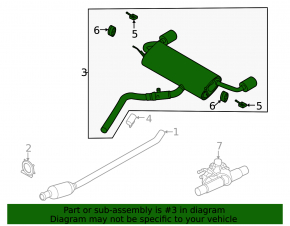 Muffler rear with barrel Ford Escape MK4 20-22 hybrid FWD