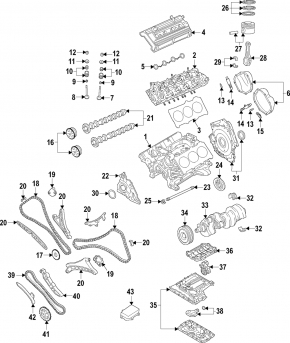 Balance shaft gear for Audi A6 C8 19-25 3.0T